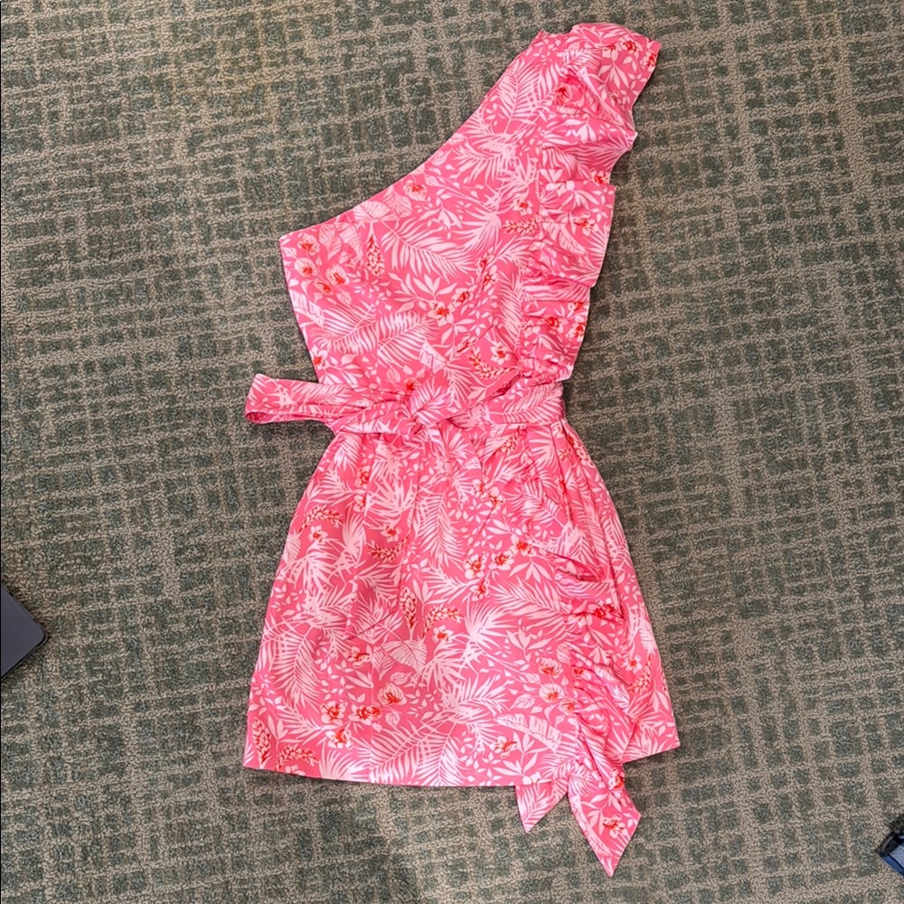 LOVERS + FRIENDS Seana Tropical Pink One Should Ruffle Dress